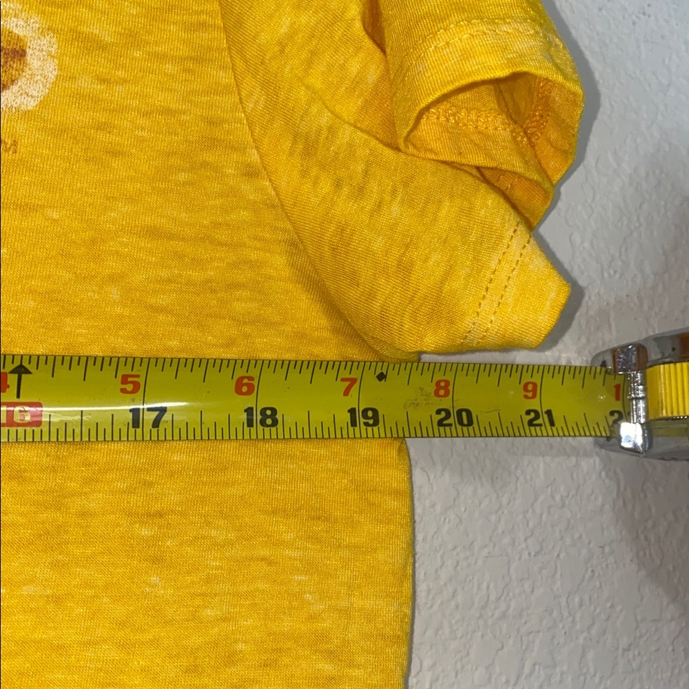 🎱Yellow lightweight “Eggo” waffle short sleeve top! - Picture 6 of 6